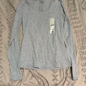 No Boundaries Light Gray Long Sleeve Top